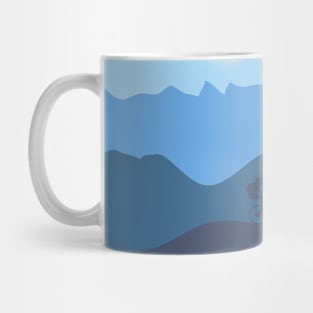 Mountain Biker cycling the mountains Mug